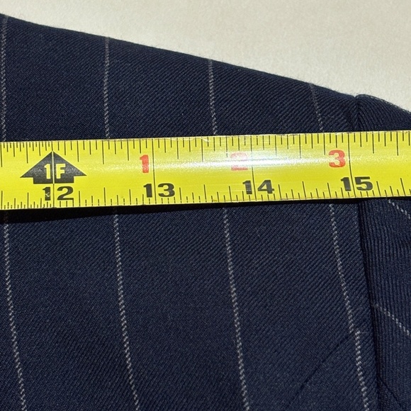 VTG Ralph Lauren Womens Black Label Wool Blazer Sz S Pinstripe Academia USA made - Picture 11 of 12